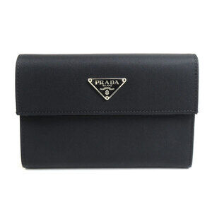 Prada Tri fold Wallet Black Nylon
